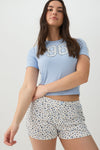 Printed Rib PJ T-Shirt