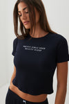T-shirt pyjama côtelé imprimé