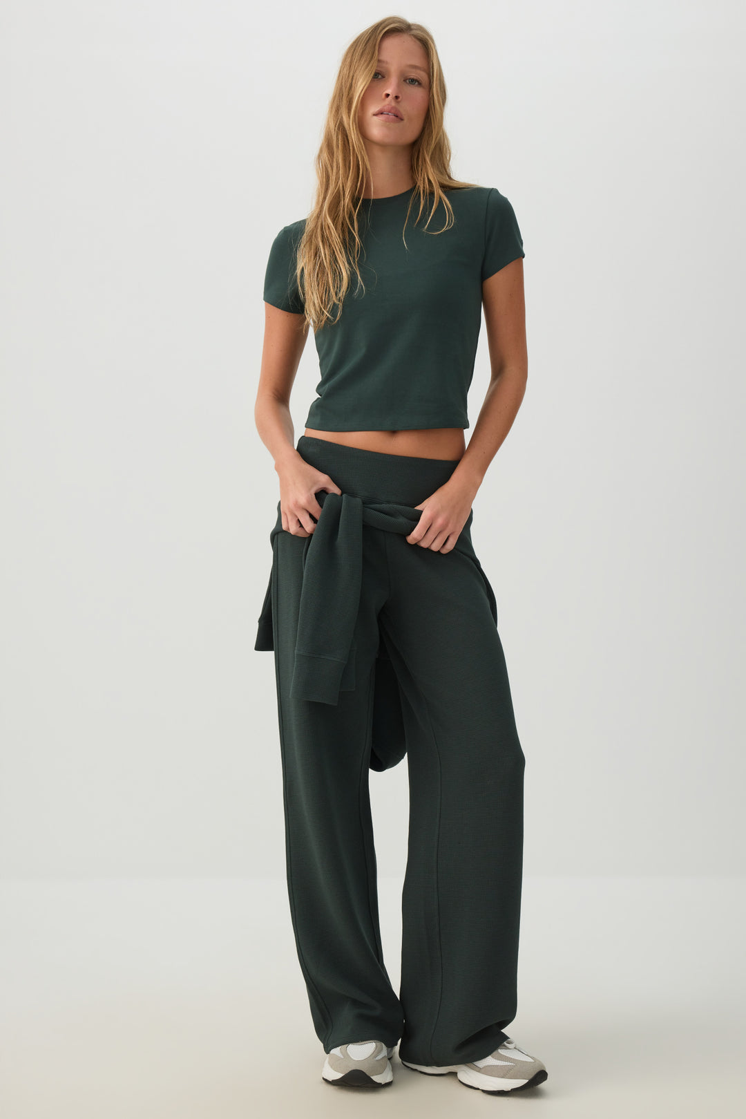 camactive™ Straight Leg Waffle Knit Pants