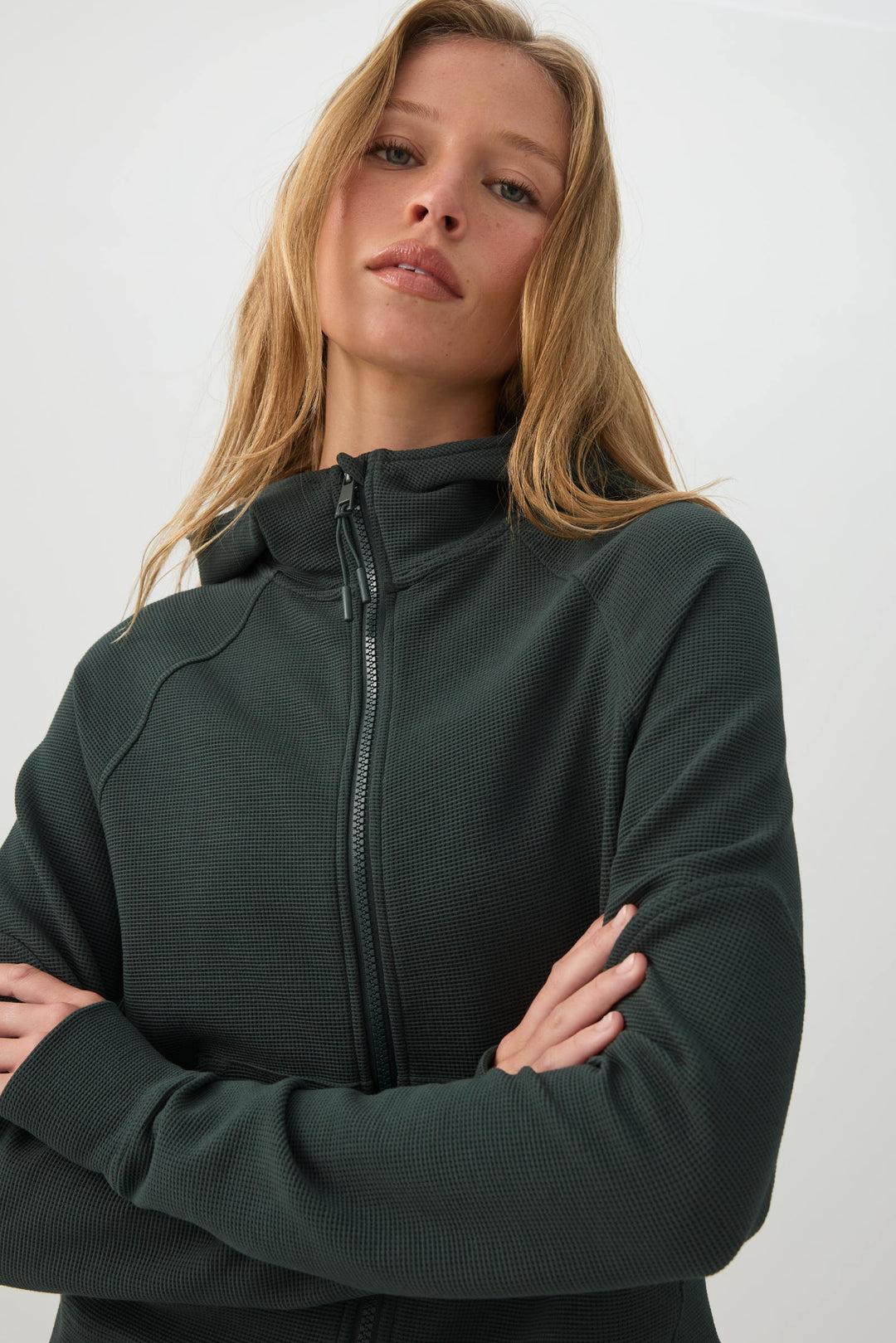 camactive™ Waffle knit Boxy Zip Up Jacket
