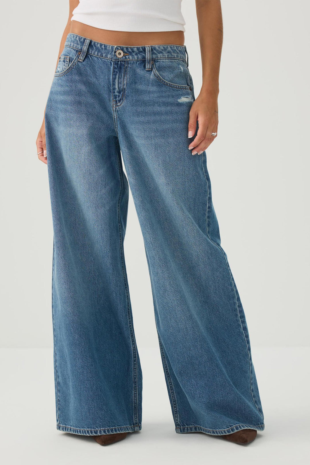 The Slacker Fit Low Rise Super Wide Leg Jean