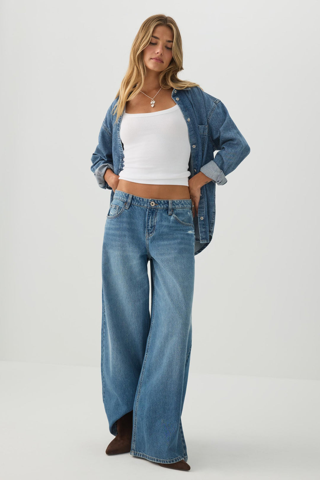 The Slacker Fit Low Rise Super Wide Leg Jean