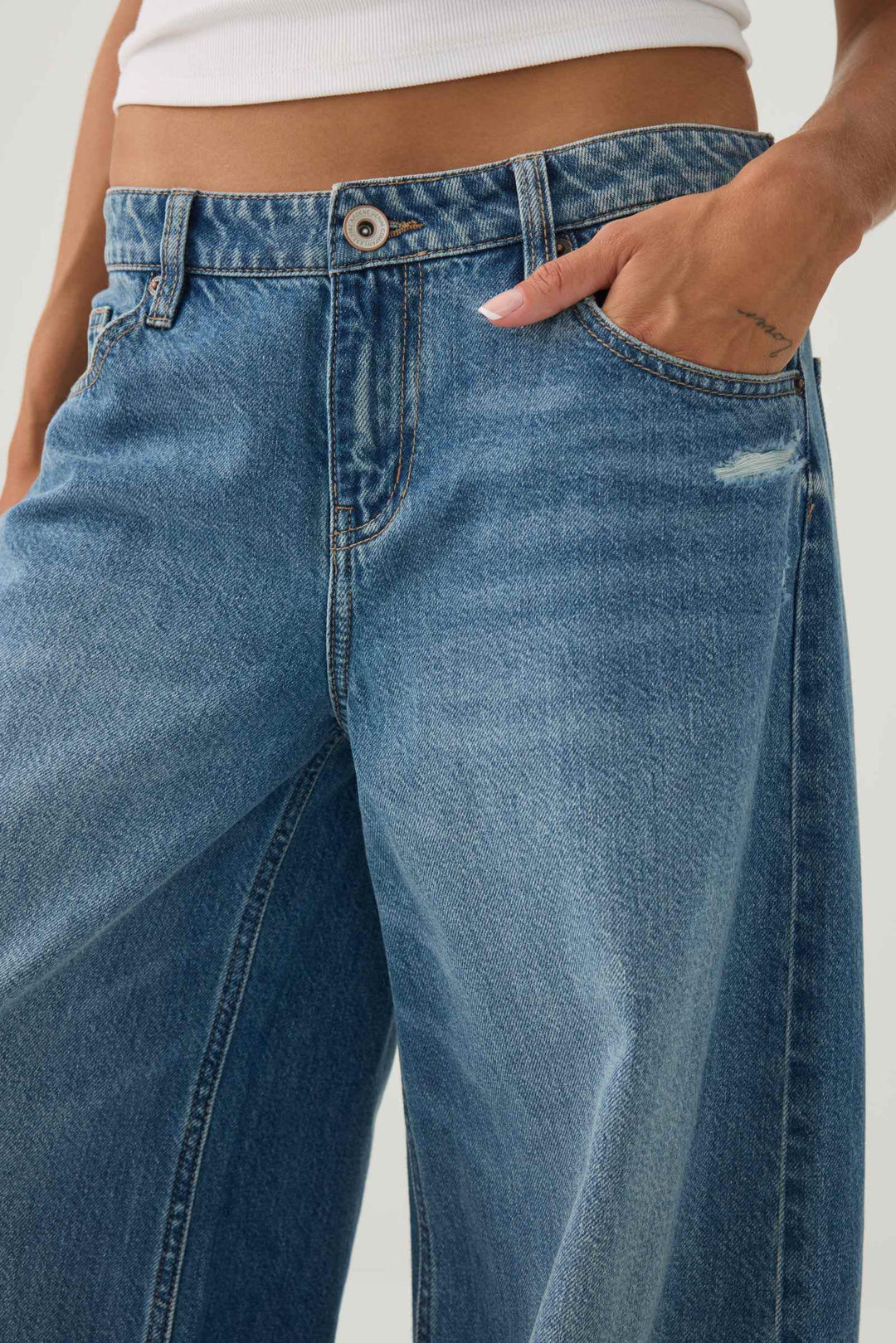 The Slacker Fit Low Rise Super Wide Leg Jean