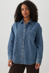 Chemise en denim ample