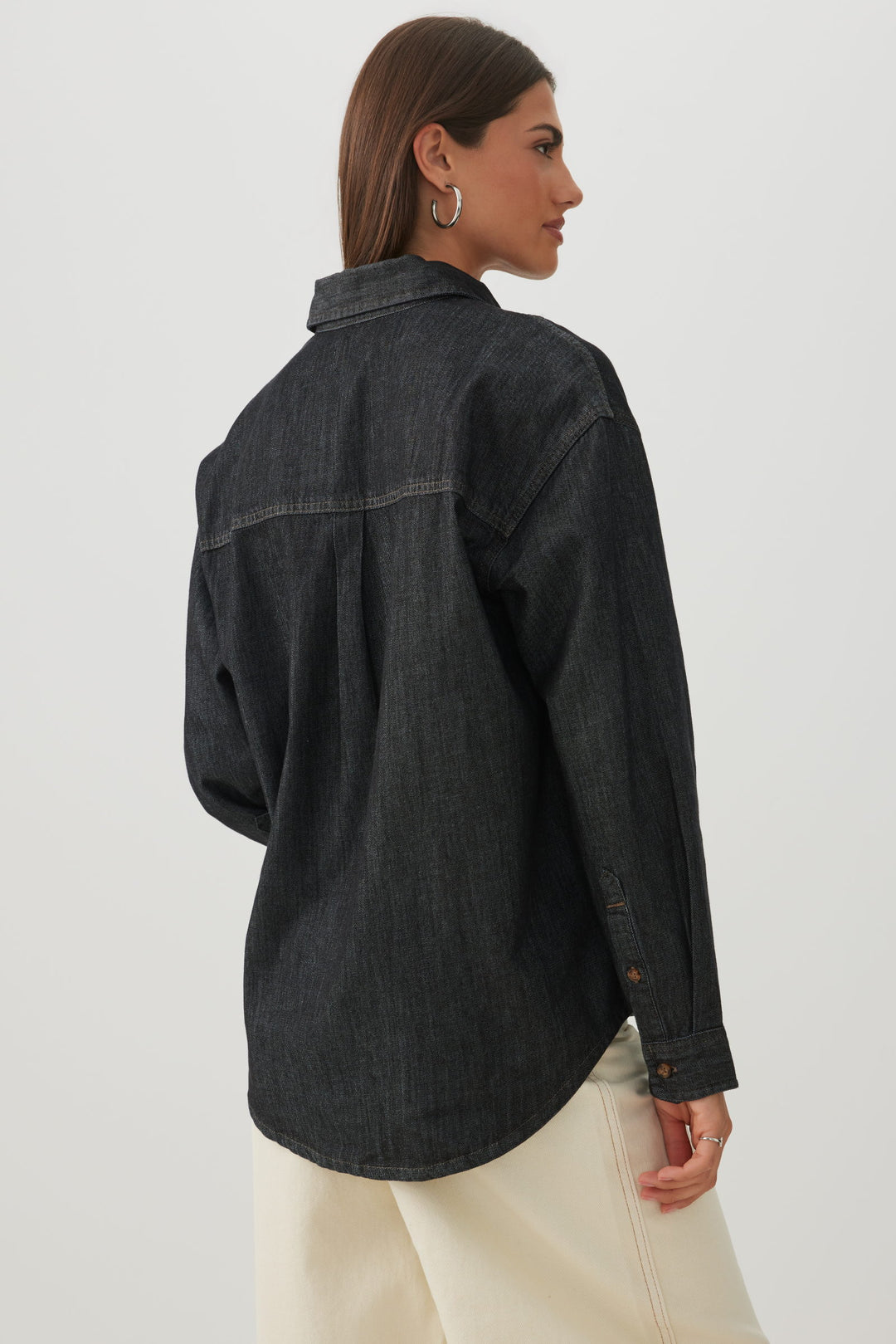 Chemise en denim ample
