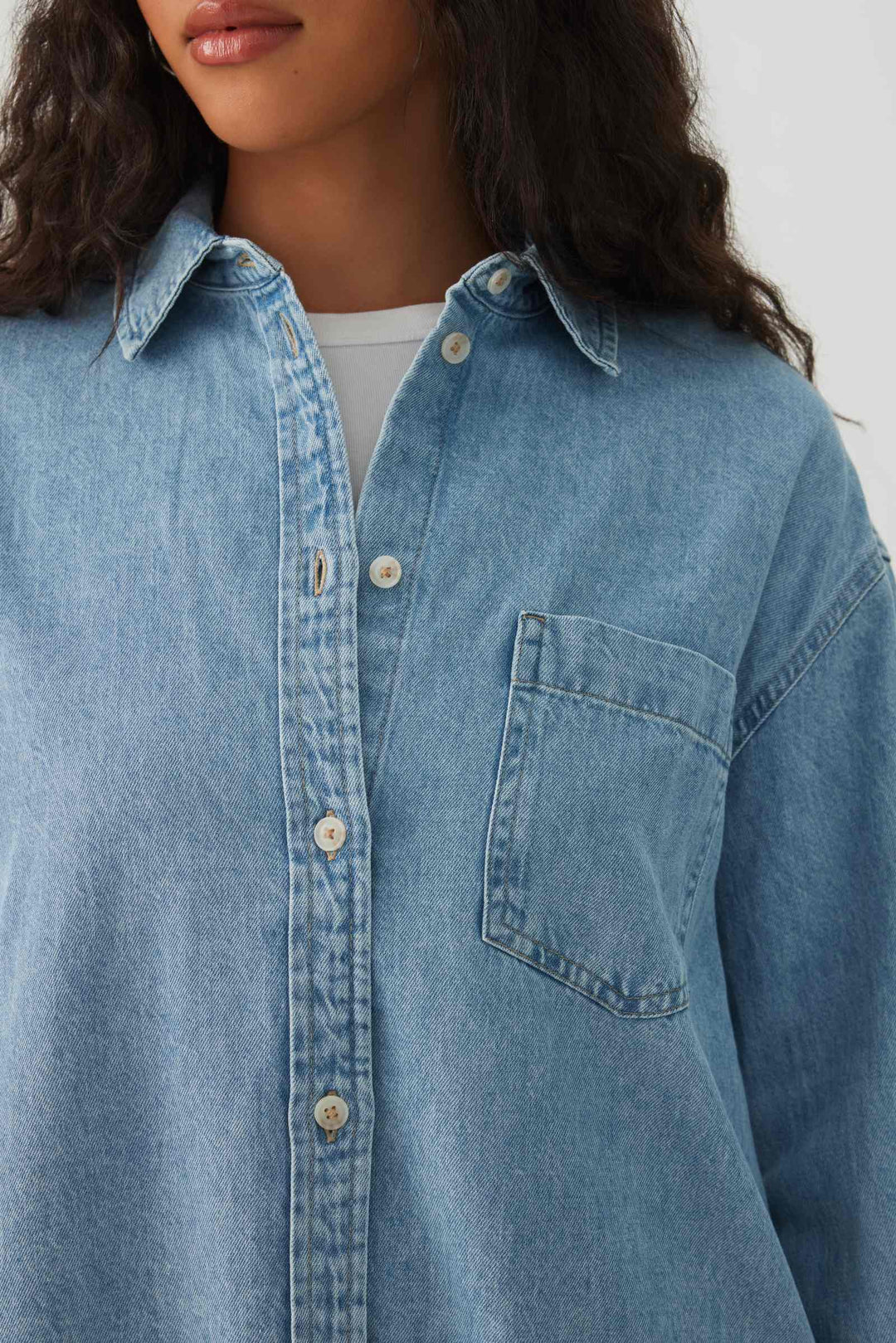 Oversized Denim Shirt