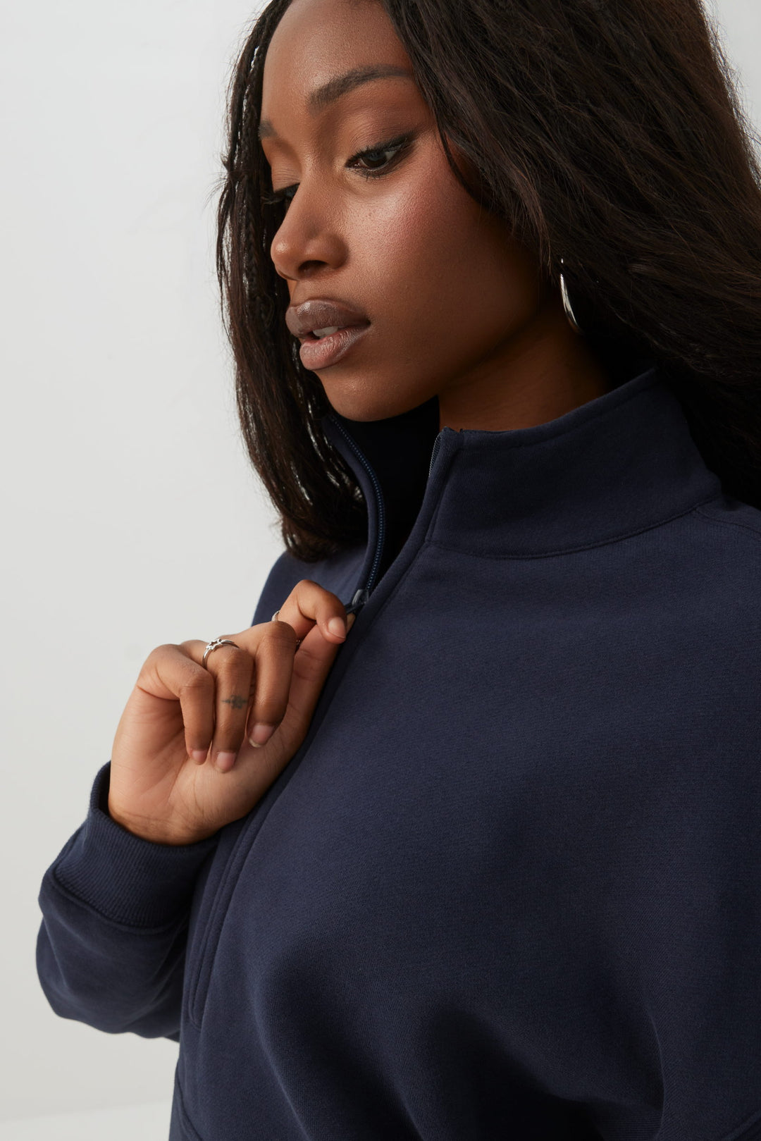 MADESOFT™ Fleece Oversized Half Zip Sweatshirt