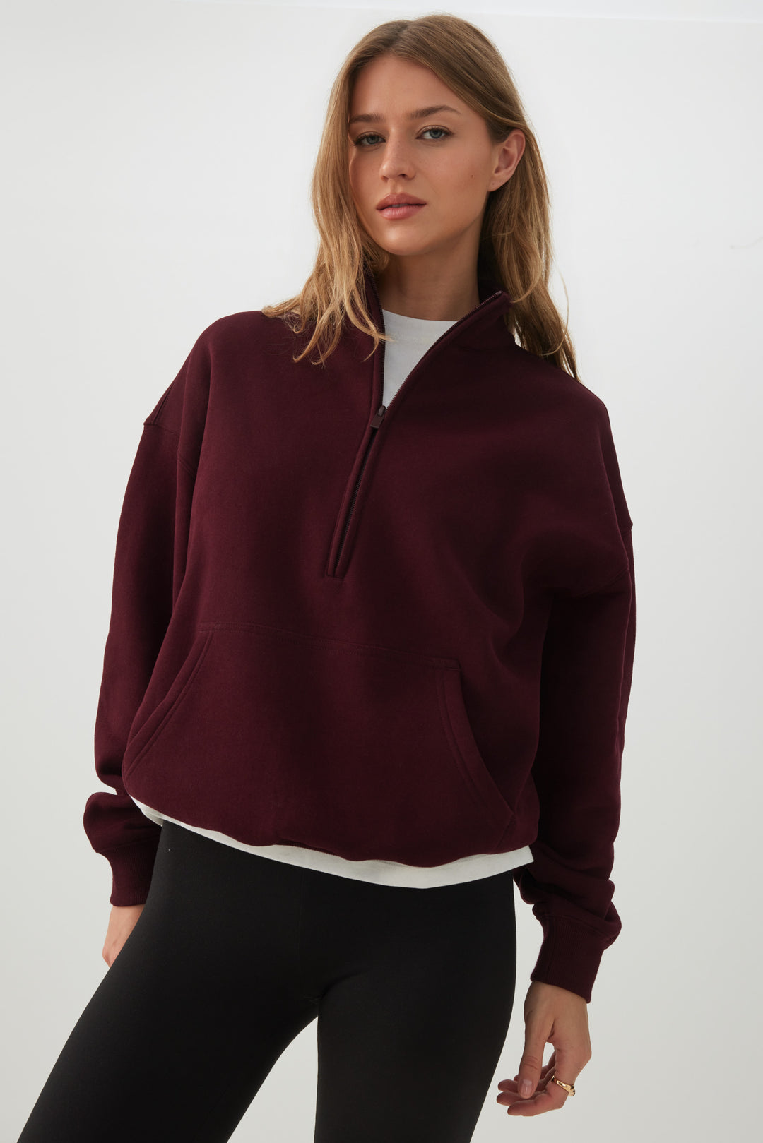Chandail ample demi-glissière Molleton MADESOFT™