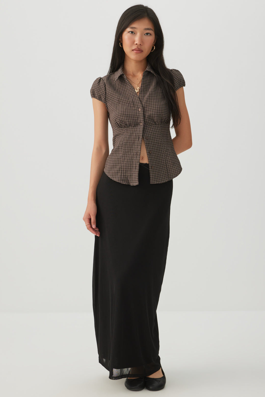 Mesh Maxi Skirt