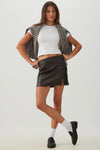 Faux Leather Mini Skirt
