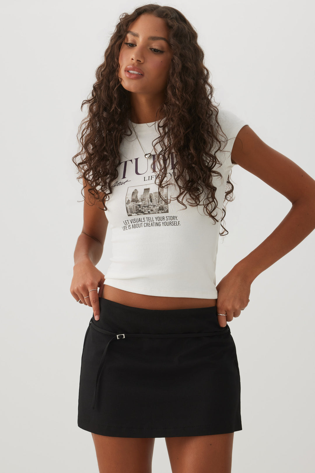 Jupe-short micro à ceinture