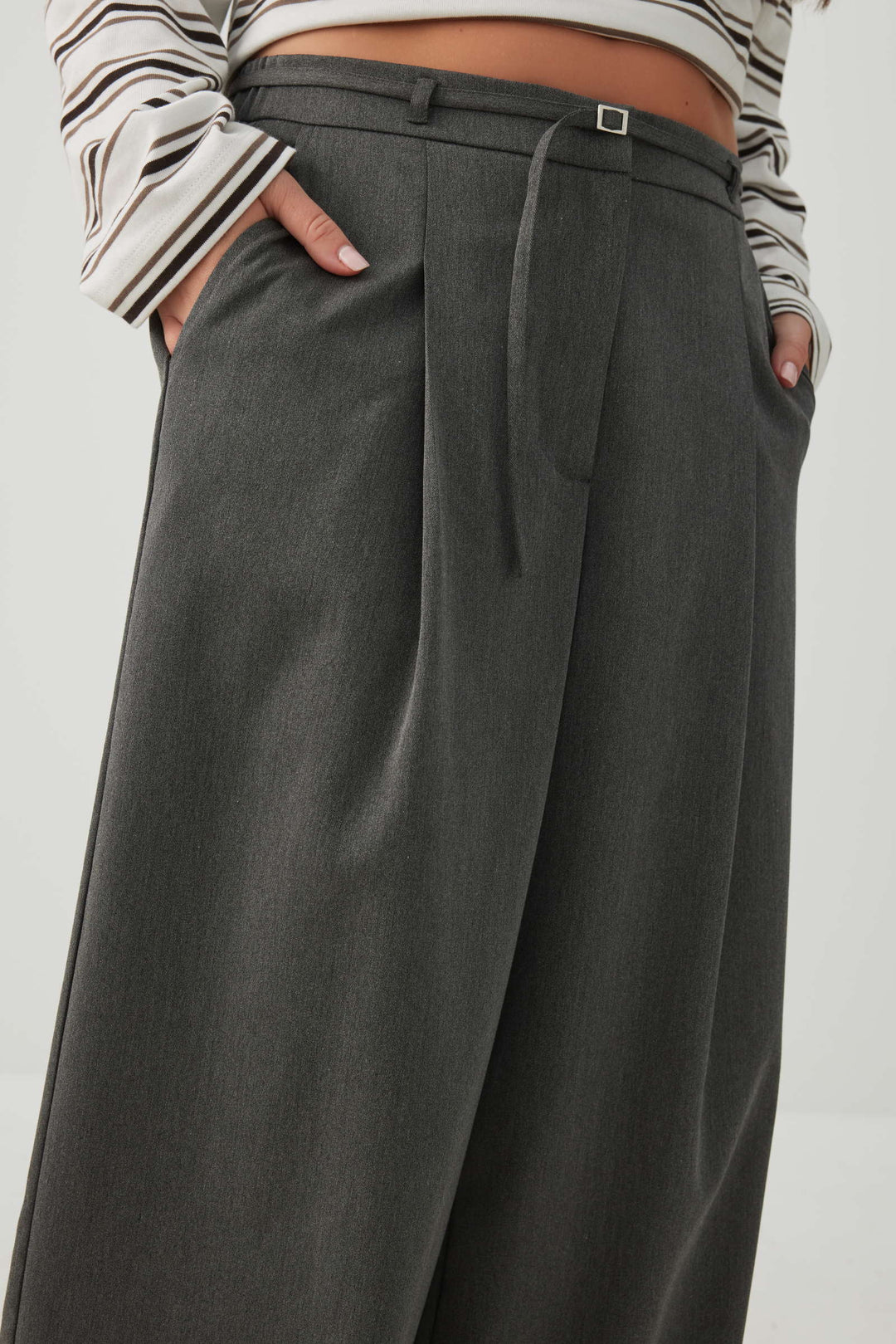 Tailored Wide Leg Pants