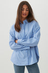 Oversized Striped Button Up Shirt