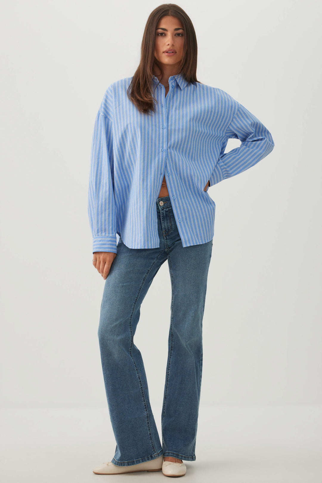 Chemise ample à rayures