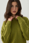 Cable Knit Crew Neck Sweater