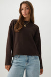 Cropped Crew Neck Sweater
