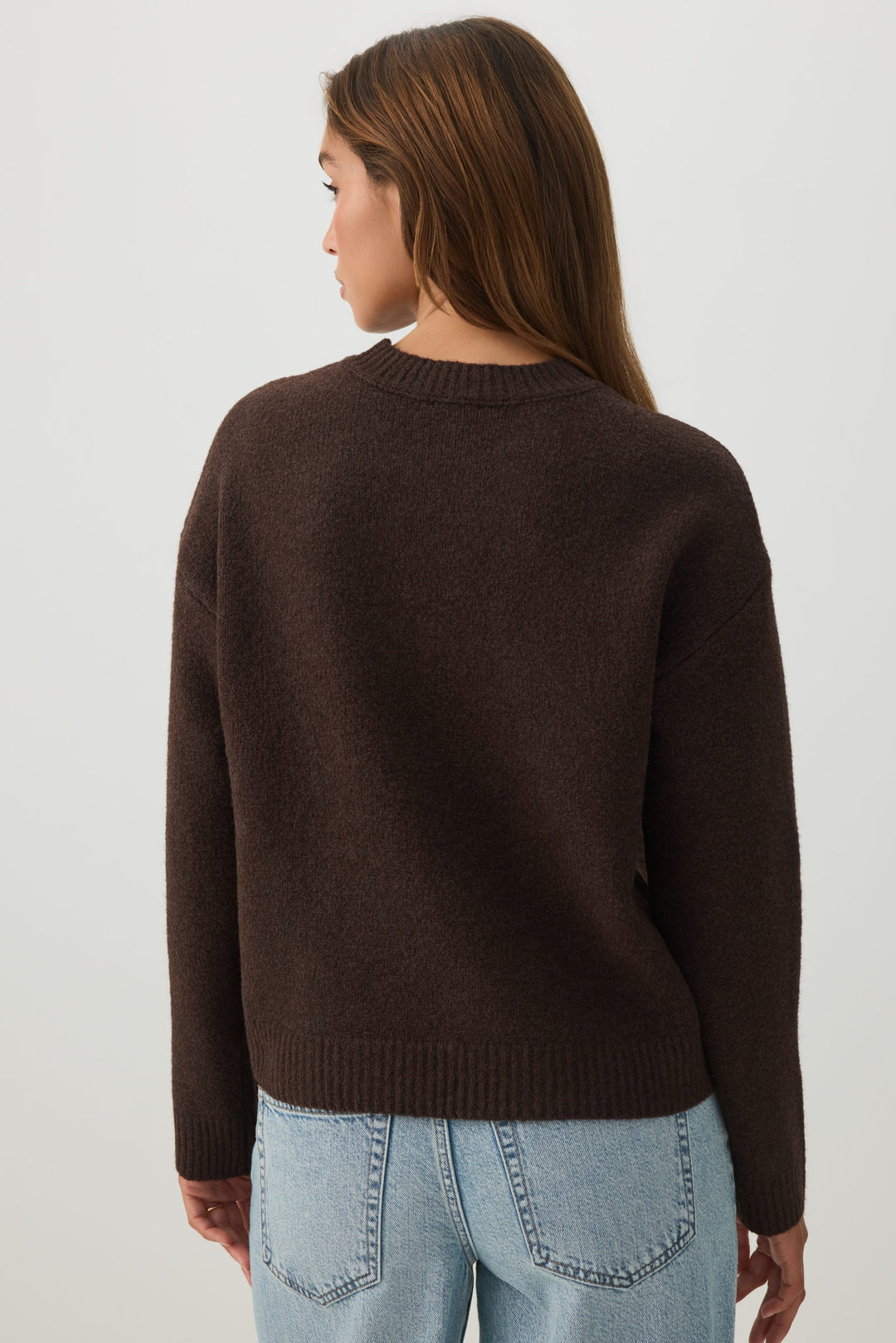 Cropped Crew Neck Sweater