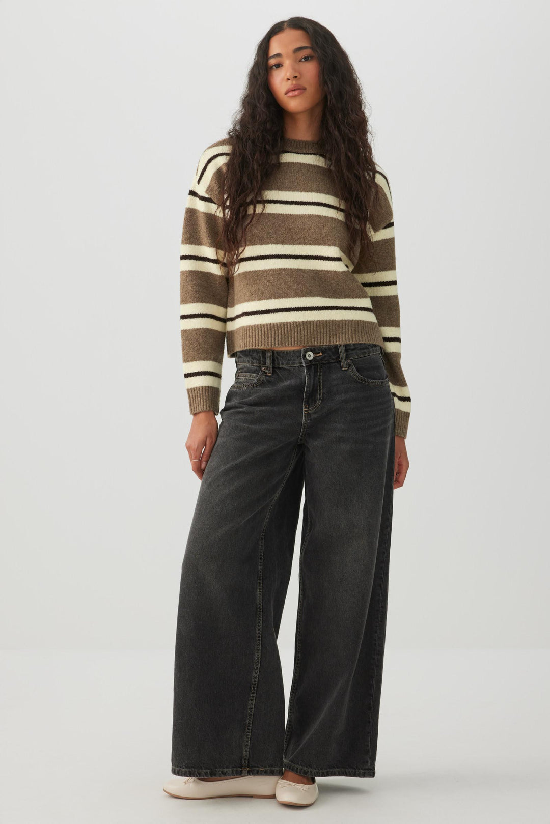 Striped Crop Sweater