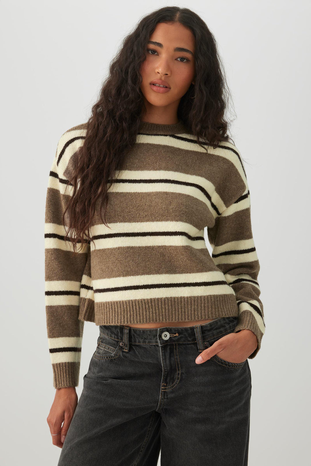 Striped Crop Sweater