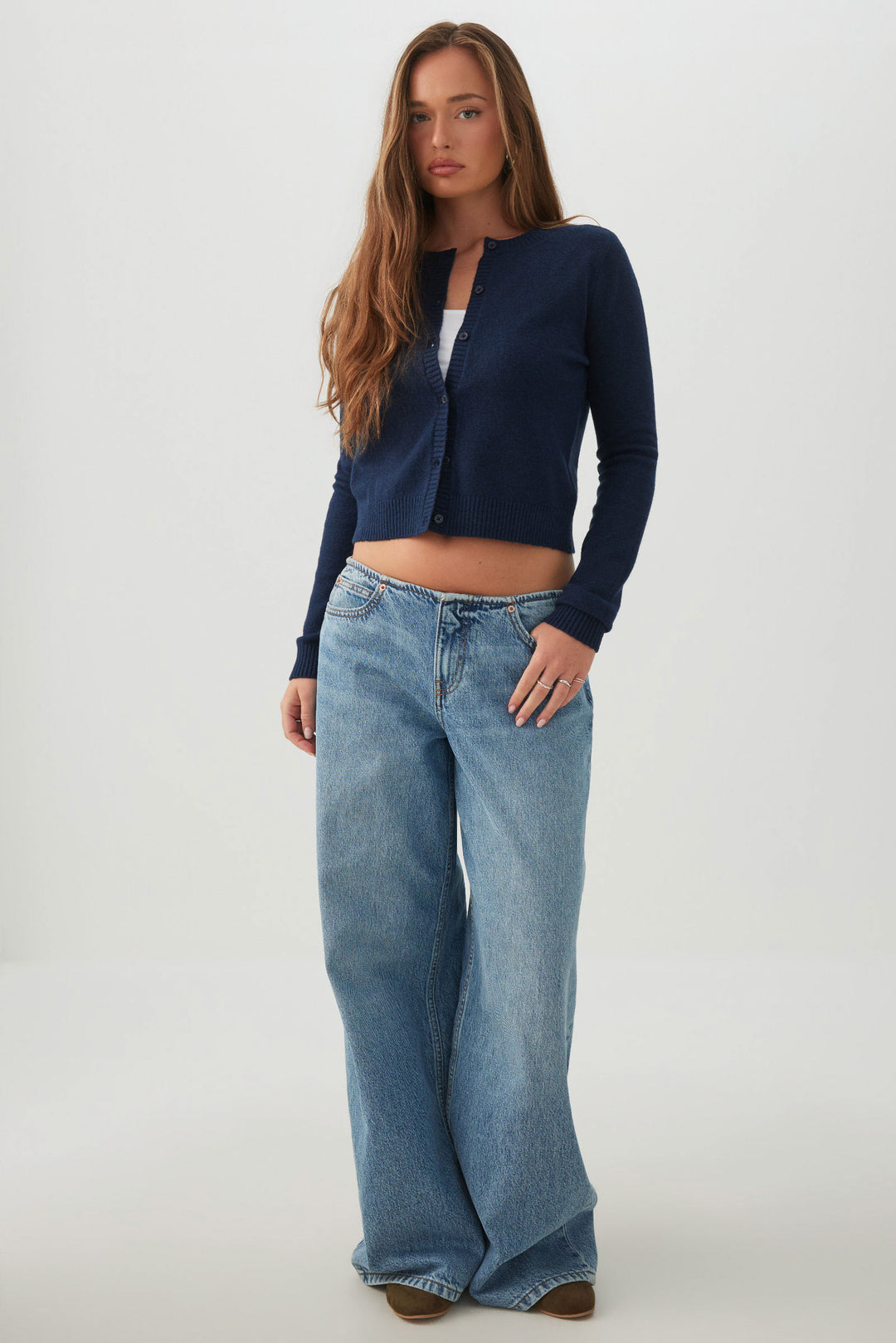 Cardigan court boutonné