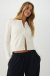 Cropped Button Front Cardigan