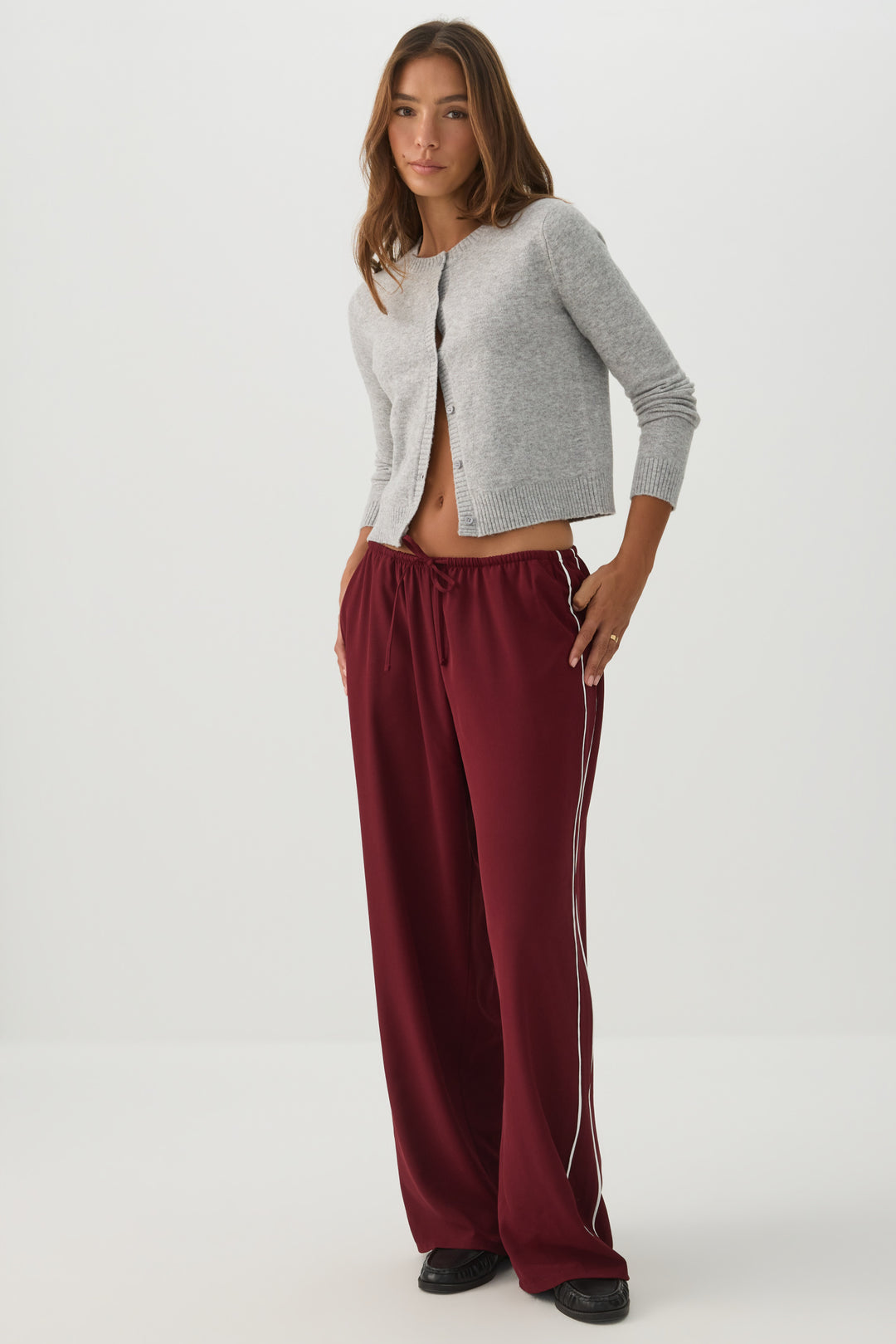 Cardigan court boutonné