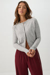 Cropped Button Front Cardigan