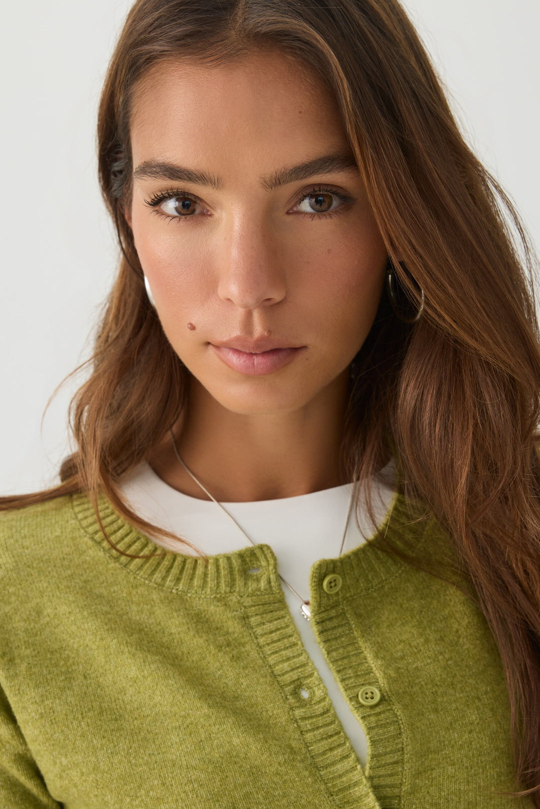 Cardigan court boutonné