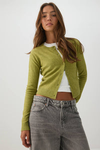 Cropped Button Front Cardigan