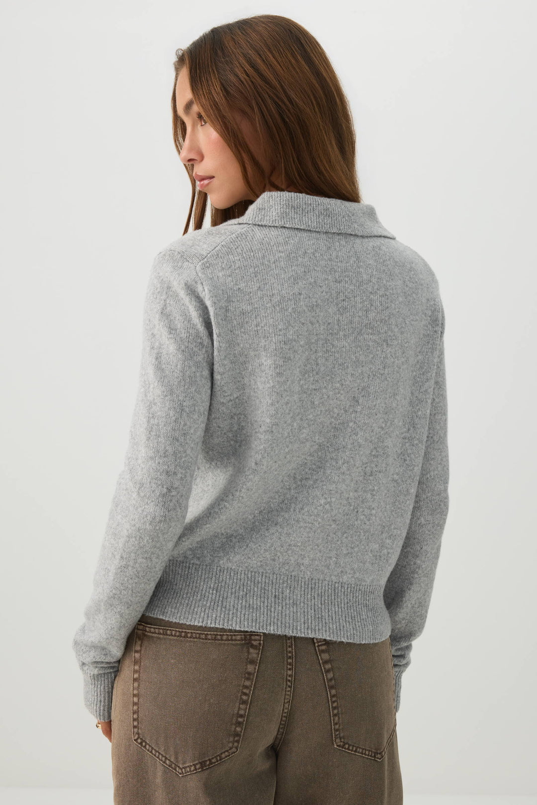 Cropped Polo Cardigan
