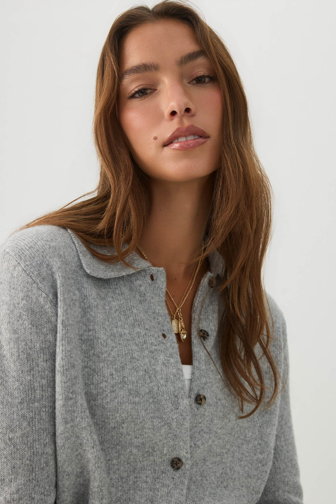 Cropped Polo Cardigan