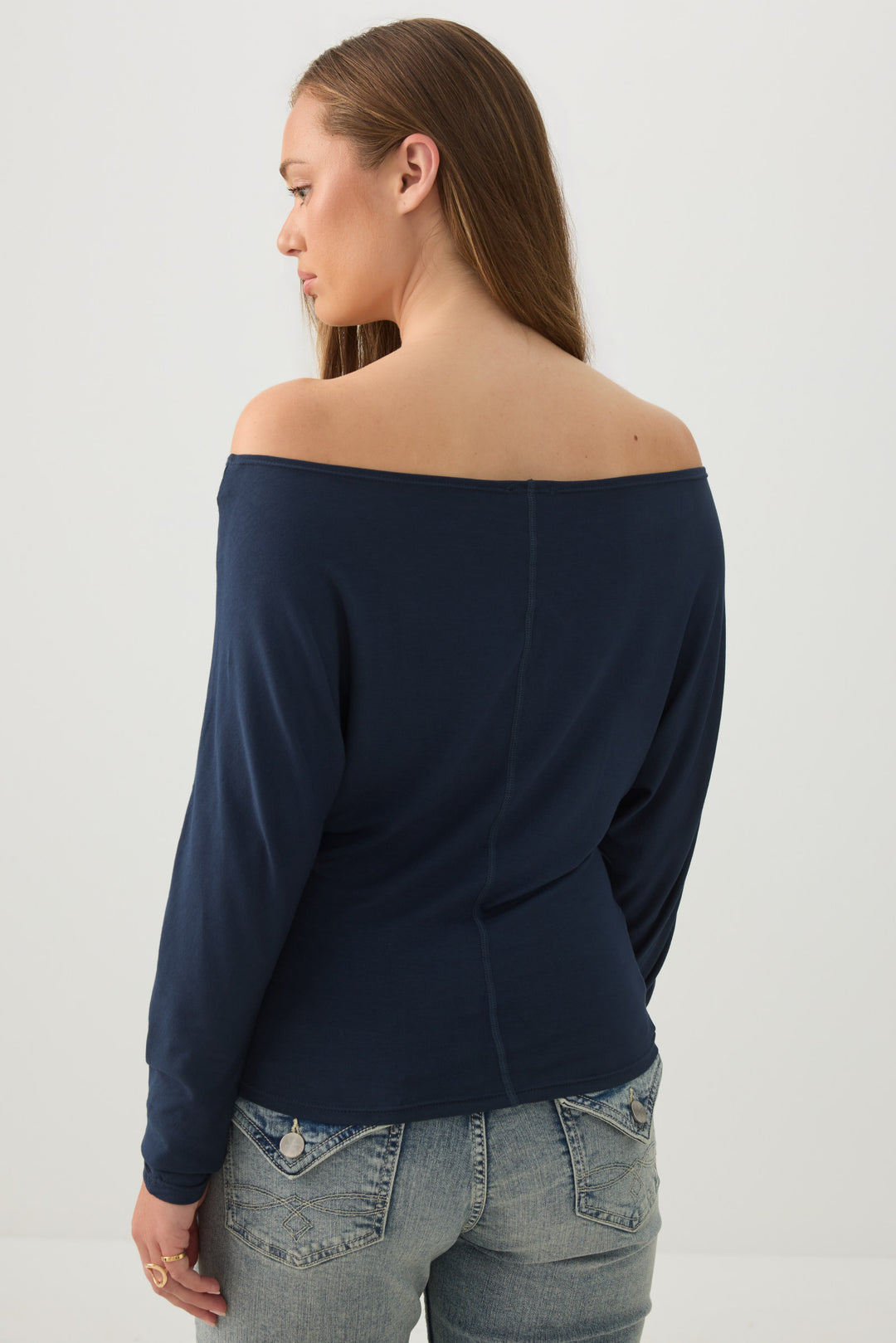 Off Shoulder Cropped Knit Top