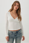 Textured Knit Cropped Top