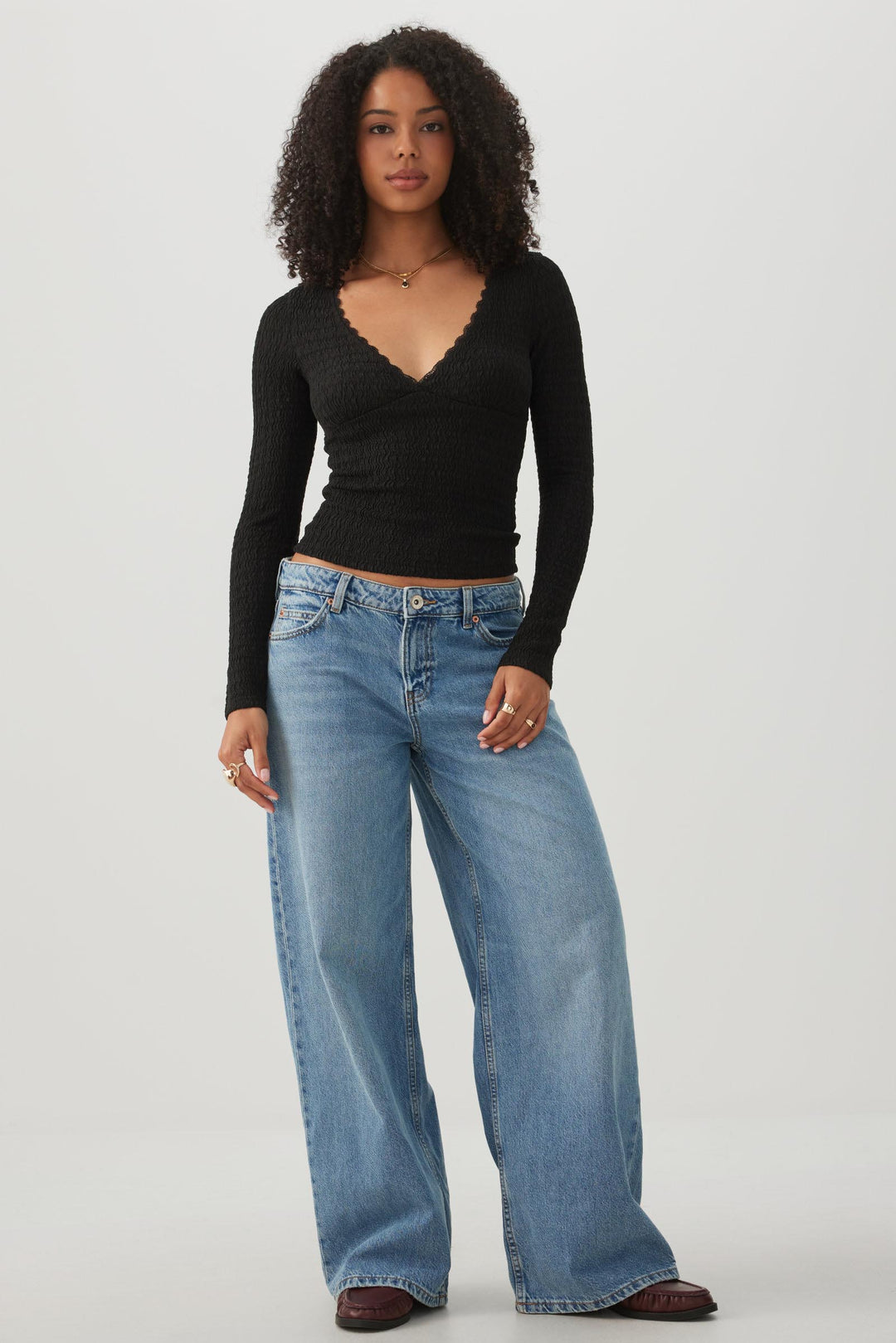 Textured Knit Cropped Top