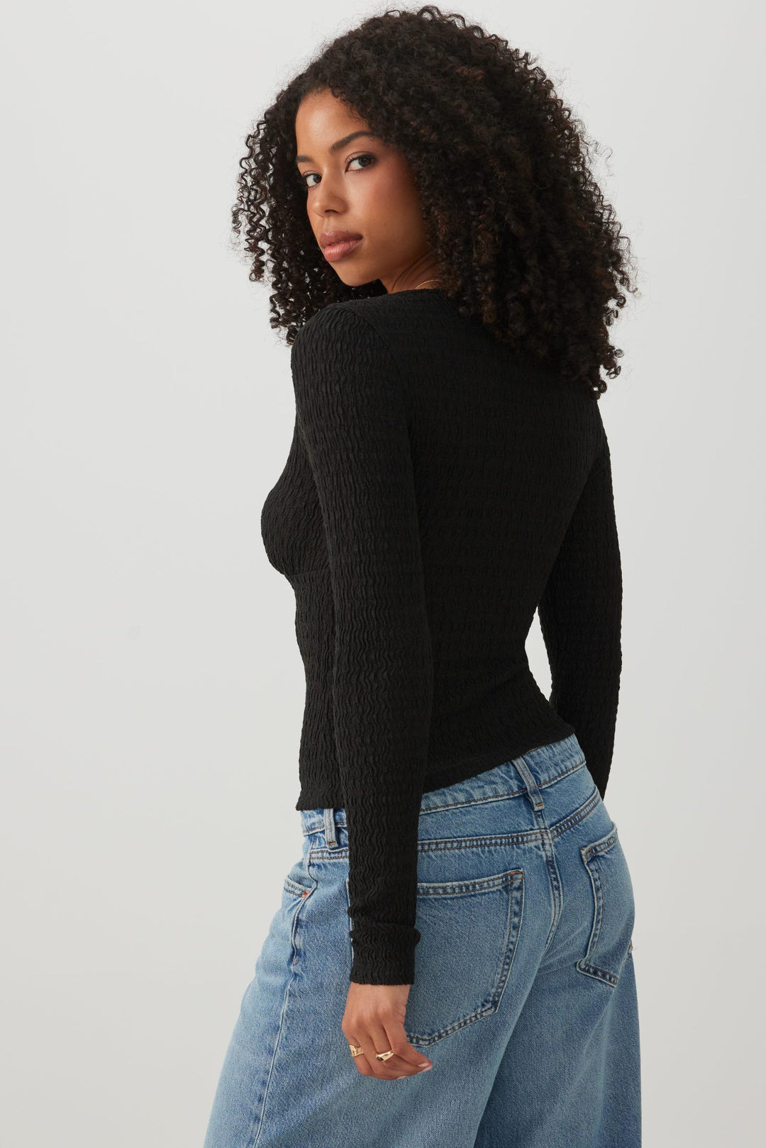 Textured Knit Cropped Top