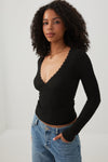 Textured Knit Cropped Top