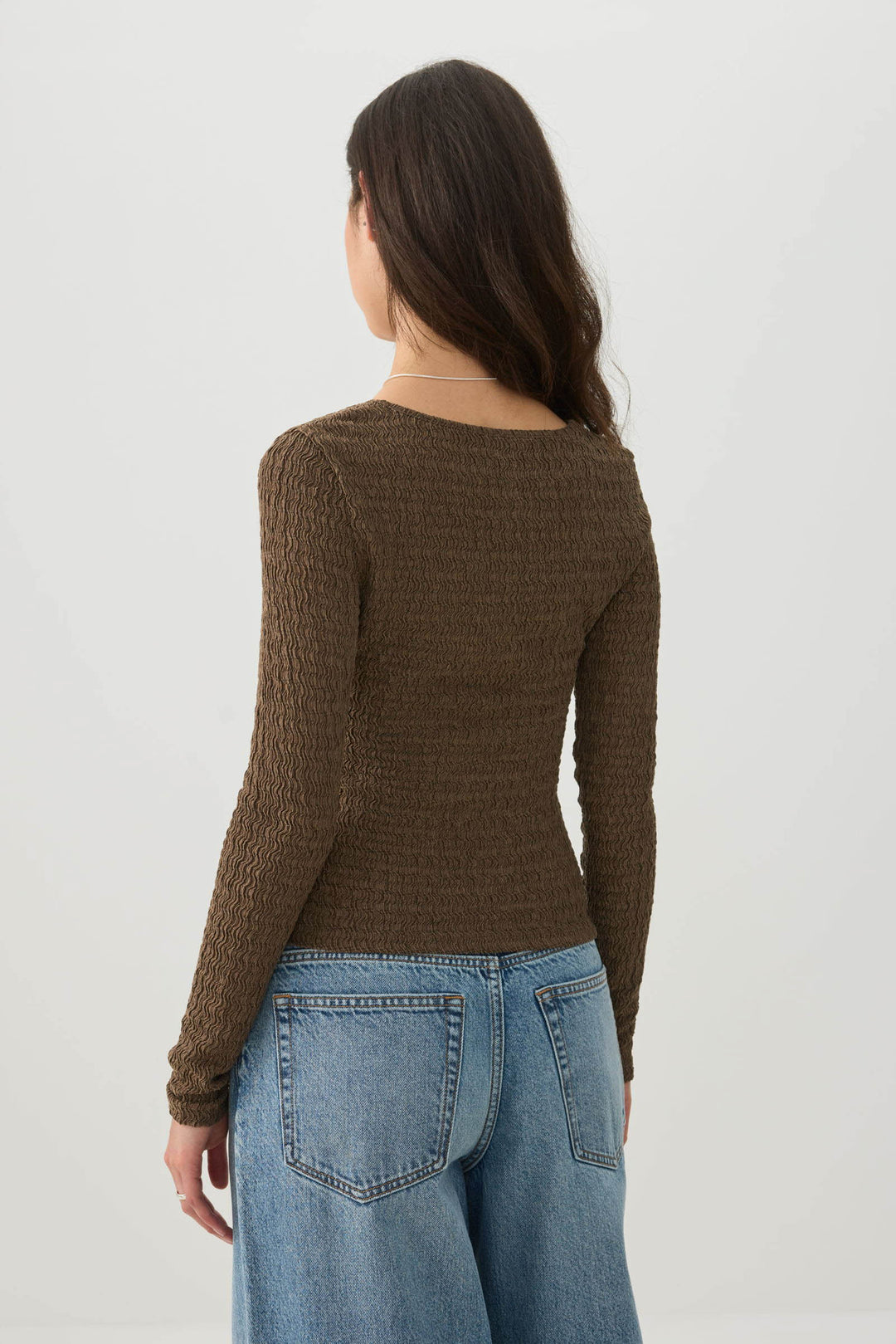Haut court en tricot texturé