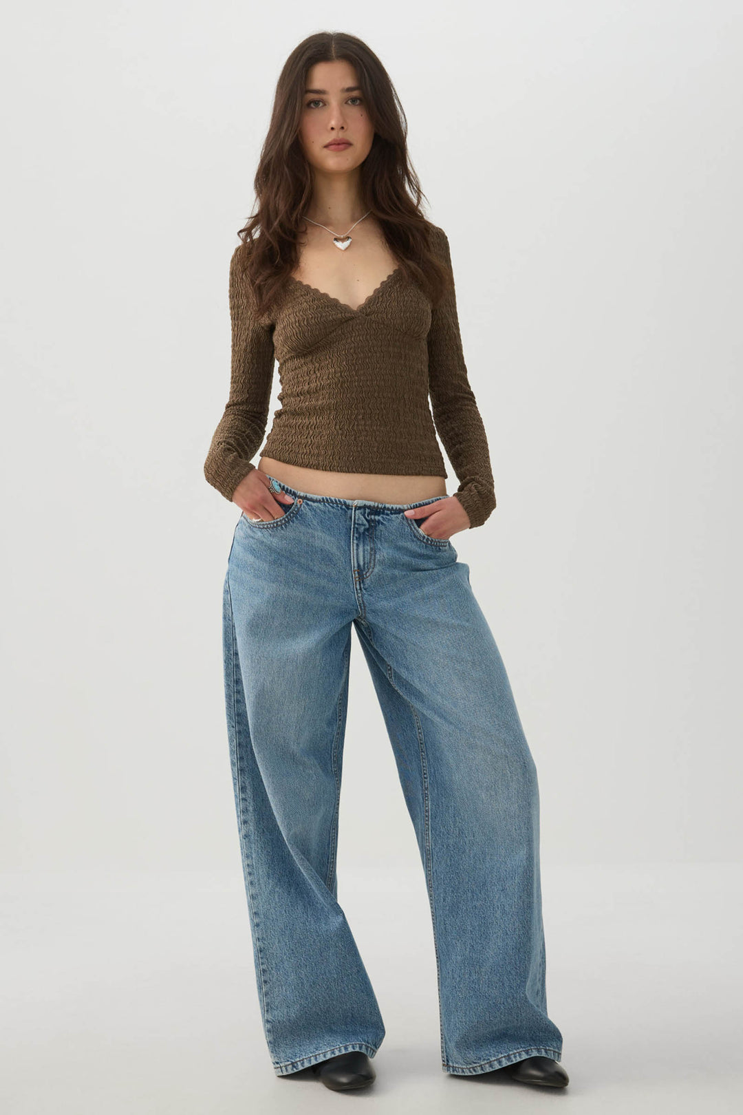 Haut court en tricot texturé