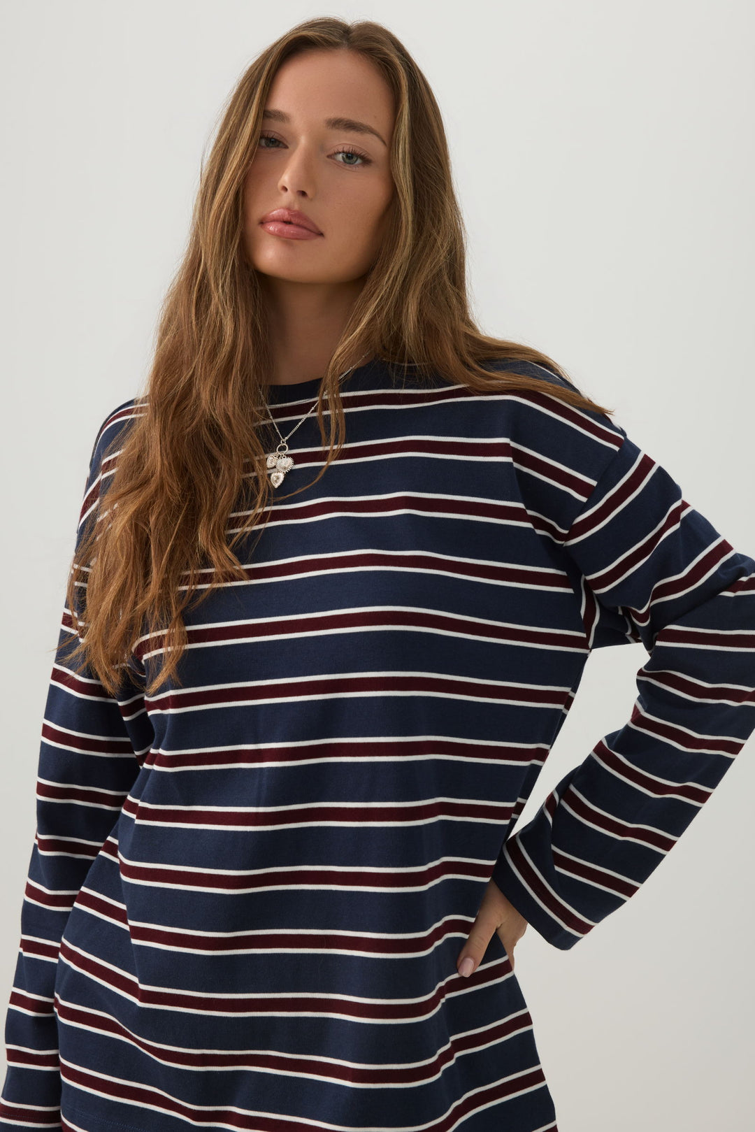 Striped Jersey Long Sleeve Top
