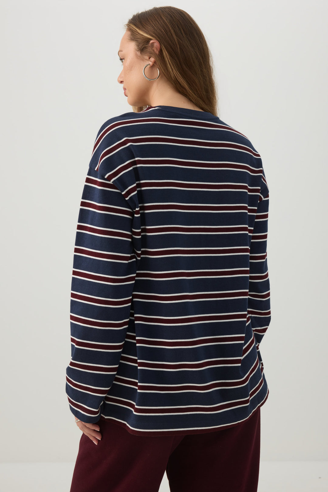 Striped Jersey Long Sleeve Top
