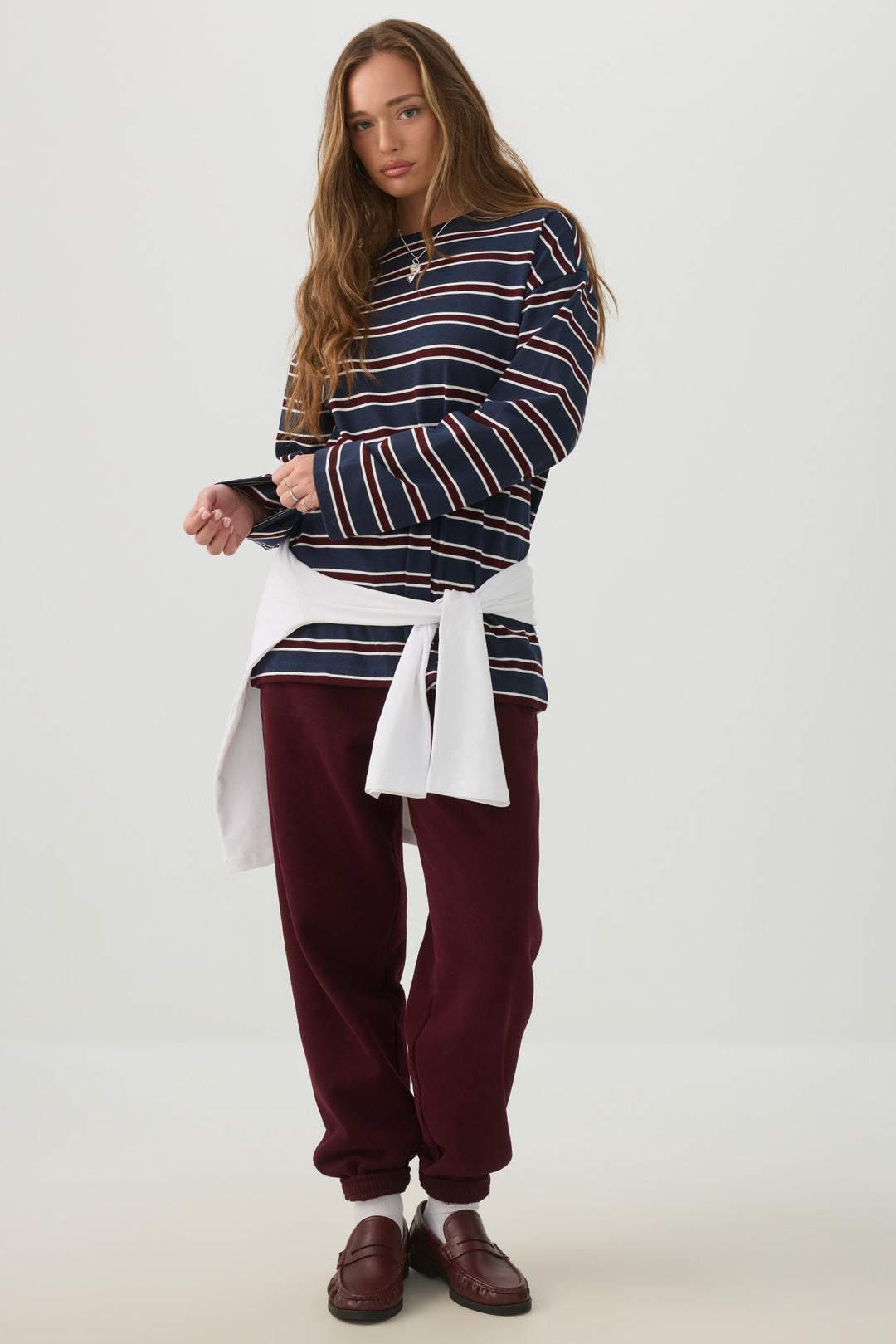 Striped Jersey Long Sleeve Top