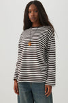 Striped Jersey Long Sleeve Top