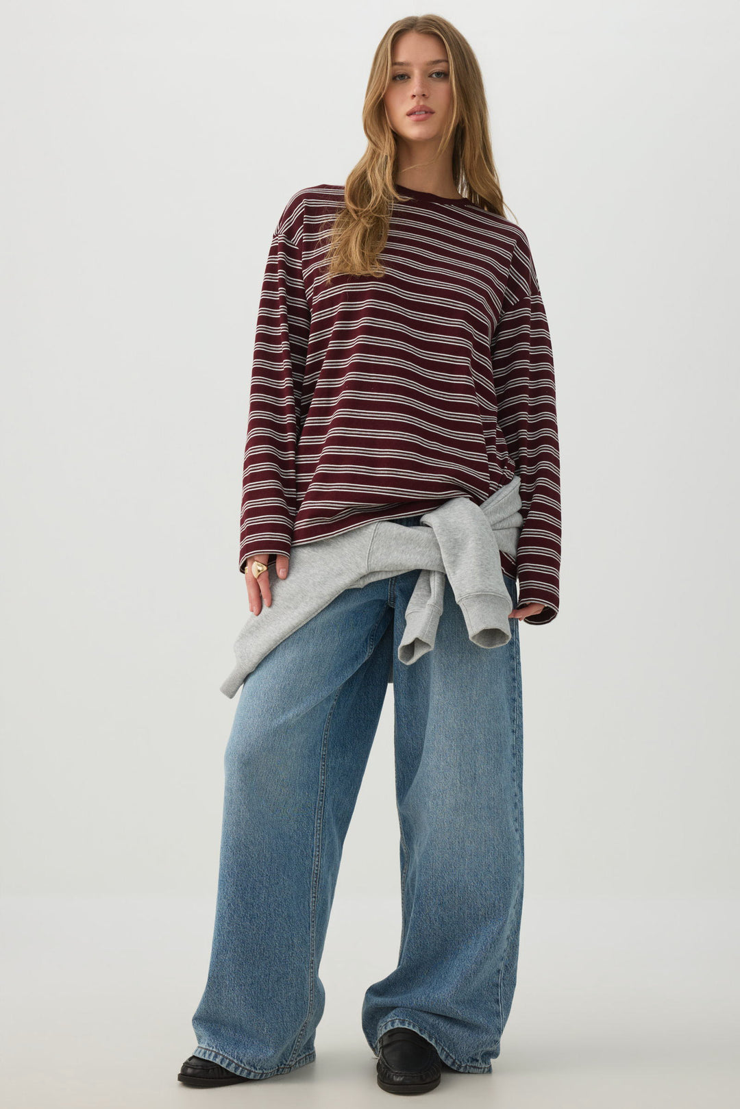 Striped Jersey Long Sleeve Top