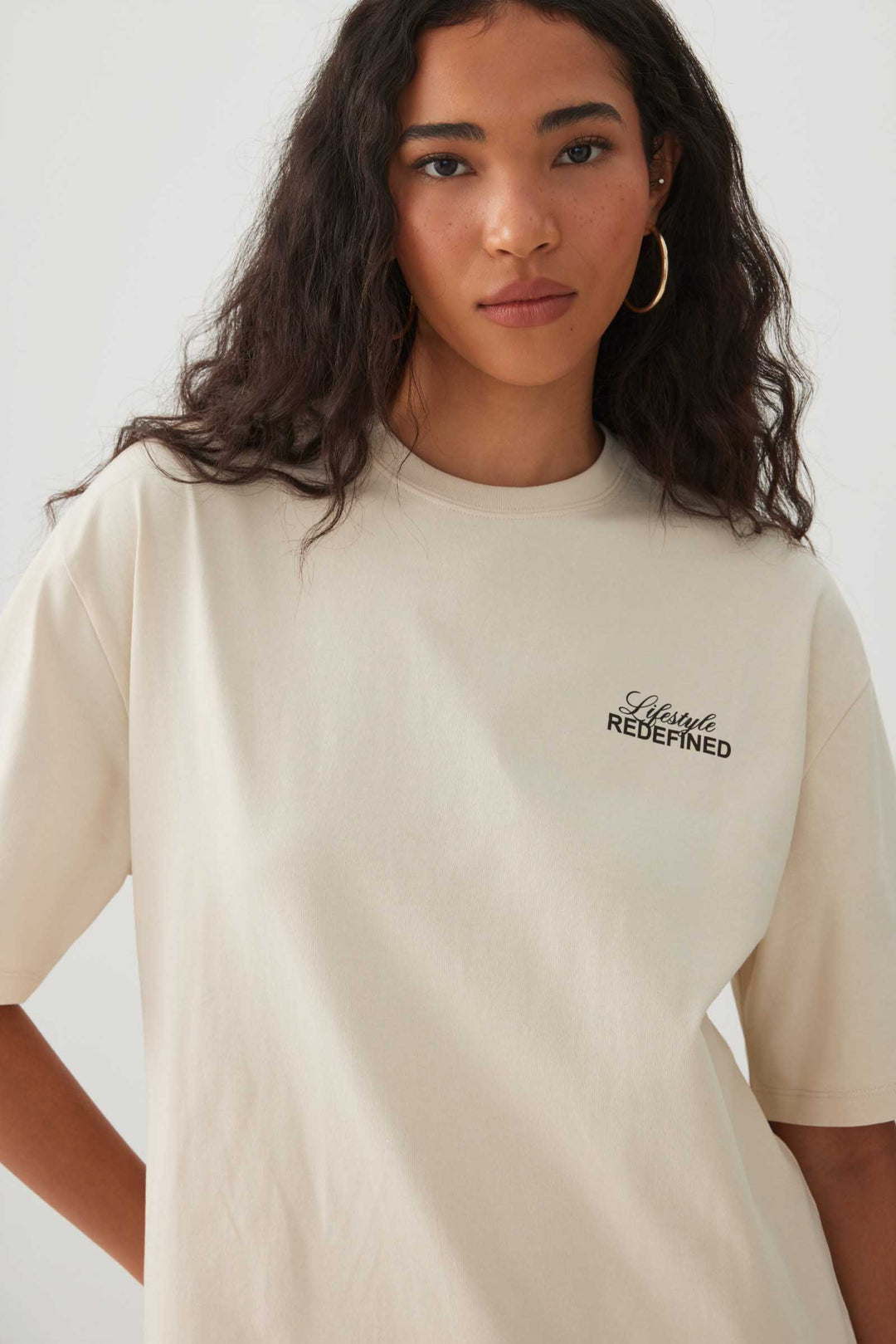 T-shirt graphique ample en coton