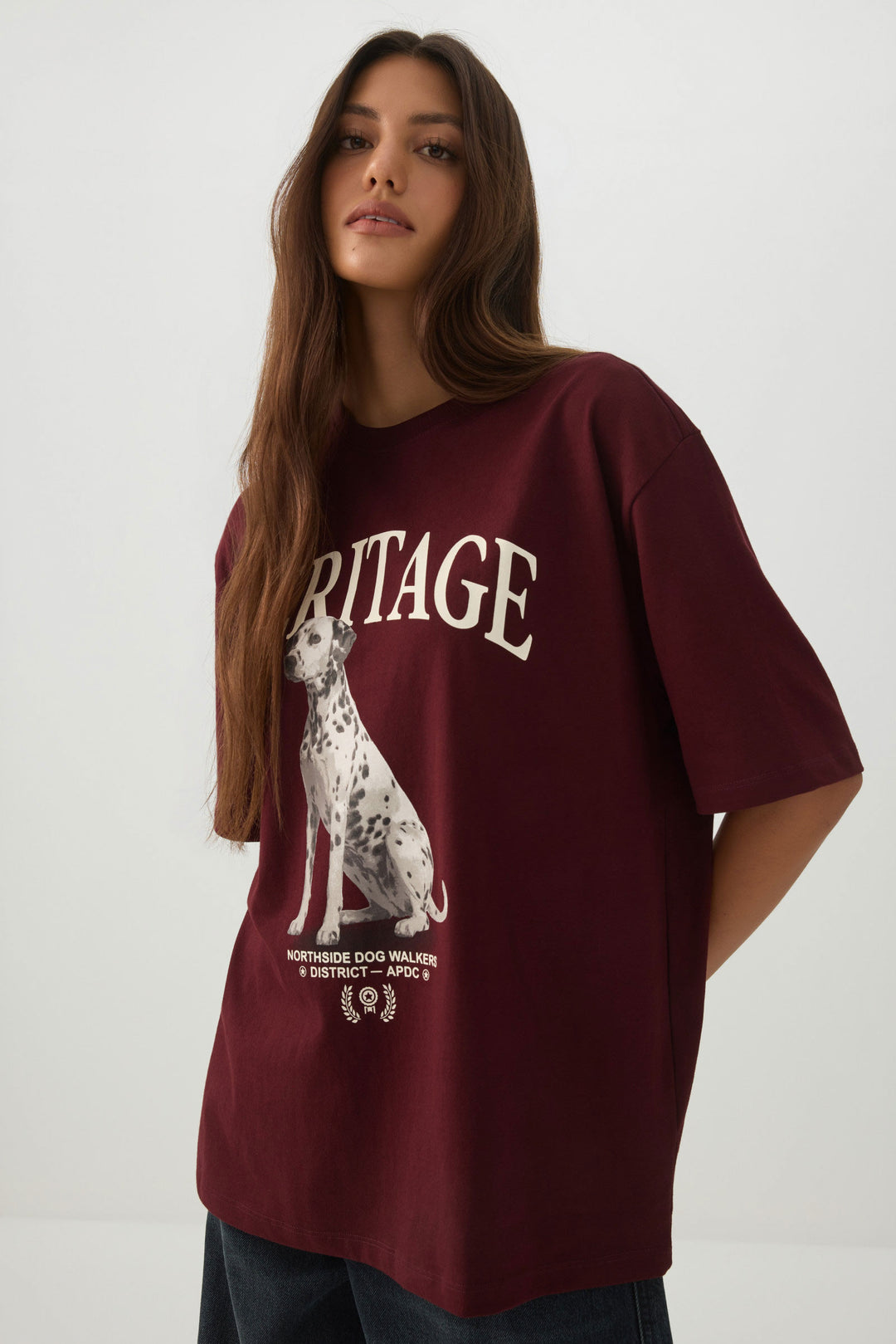T-shirt graphique ample en coton
