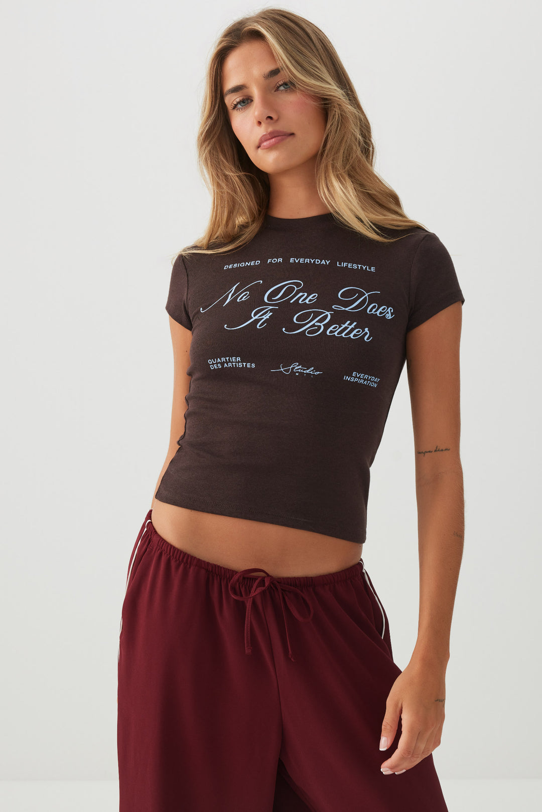 T-shirt à col rond graphique
