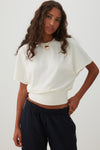Cropped Batwing Sleeve Top