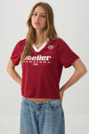 T-shirt en maille à imprimé graphique