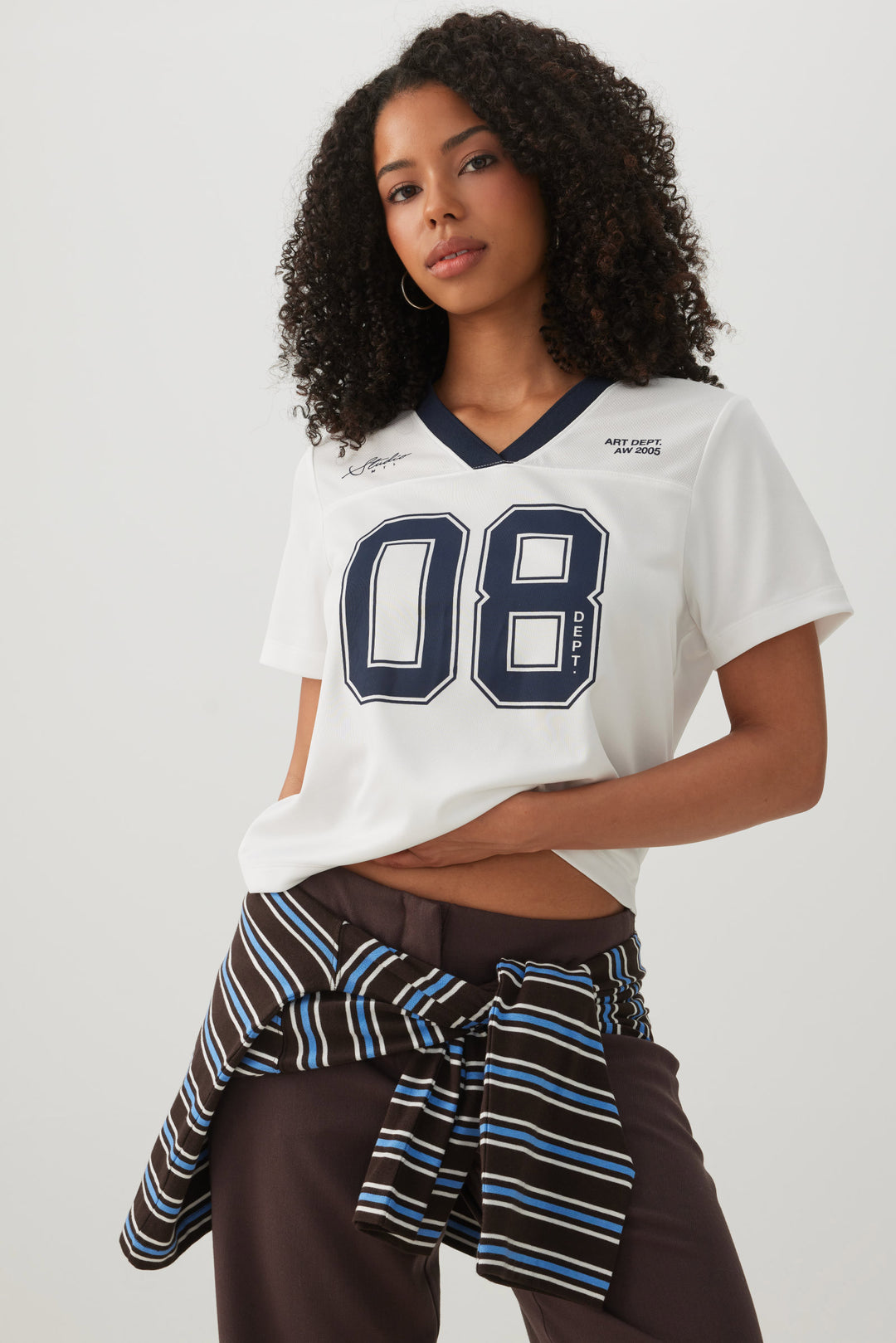 Graphic Print Mesh T-Shirt