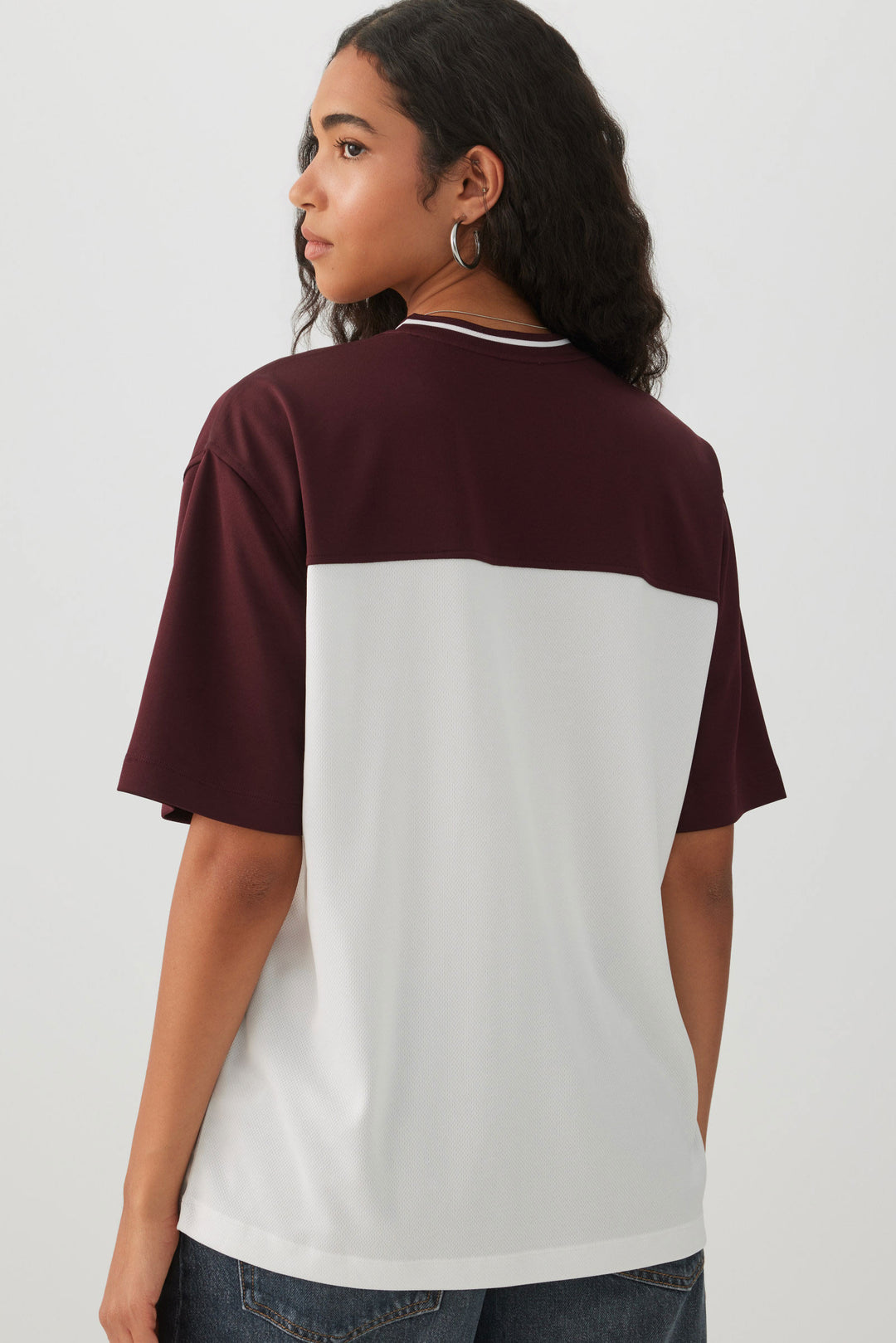 Extra-Long Graphic Mesh T-Shirt